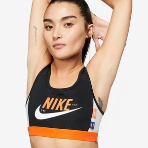 Nike Black and Orange Sports Bra